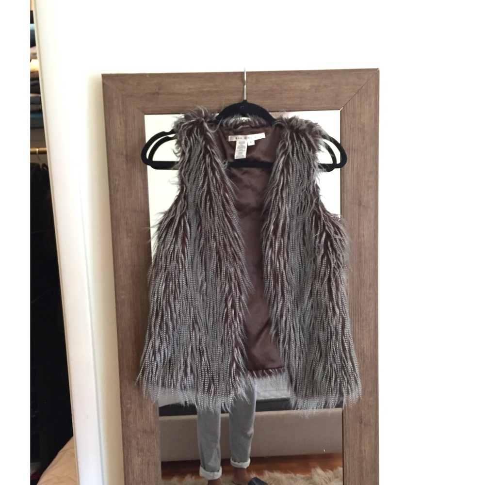 Max studio faux fur vest